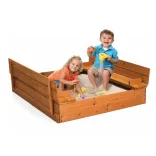 Wooden Sandbox with Convertible Roof