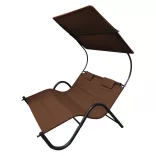 2-person DELUX sun lounger in 3 colors - dark brown