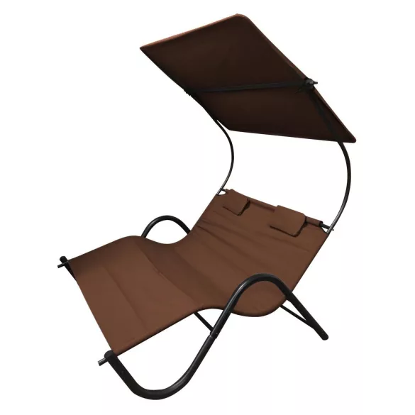 2-person DELUX sun lounger in 3 colors - dark brown