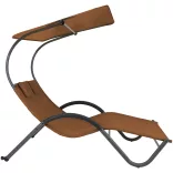 2-person DELUX sun lounger in 3 colors - dark brown