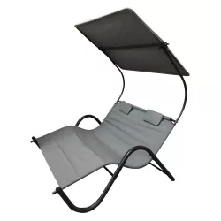 2-person DELUX sun lounger in 3 colors - gray