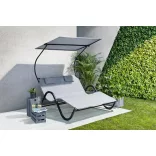 2-person DELUX sun lounger in 3 colors - gray