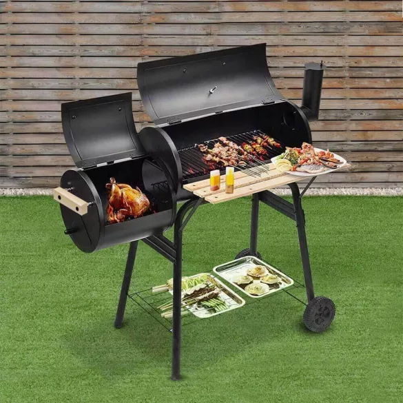 2in1 Charcoal BBQ Grill and Smoker