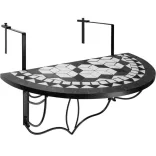 Folding Balcony Table in 2 Colors - Black