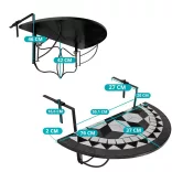 Folding Balcony Table in 2 Colors - Black