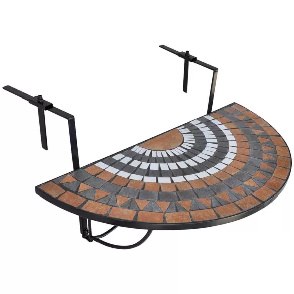 Folding Balcony Table in 2 Colors - Brown