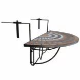 Folding Balcony Table in 2 Colors - Brown