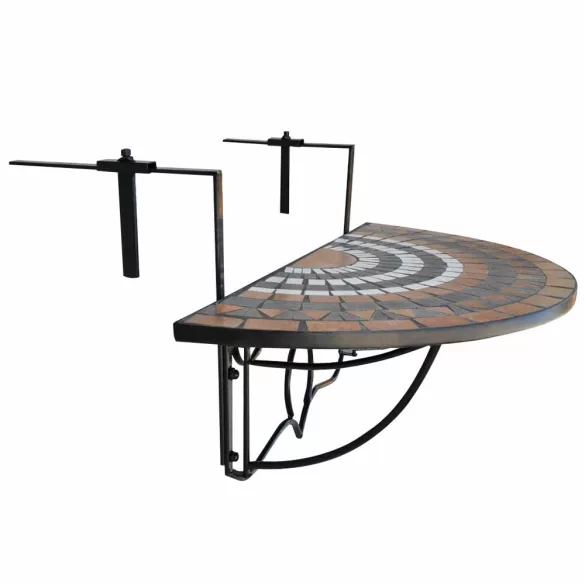 Folding Balcony Table in 2 Colors - Brown