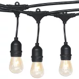 Waterproof decorative string lights, 15 E27 LED bulbs, 14.6 m, warm white