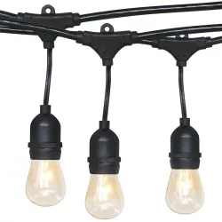   Waterproof decorative string lights, 15 E27 LED bulbs, 14.6 m, warm white