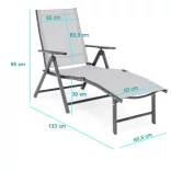 Comfort Sun Lounger, Adjustable and Reclining