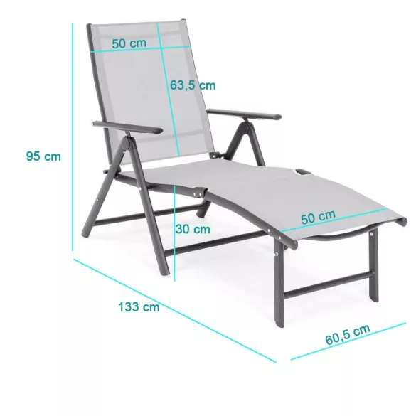 Comfort Sun Lounger, Adjustable and Reclining