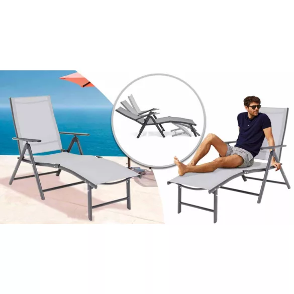 Comfort Sun Lounger, Adjustable and Reclining