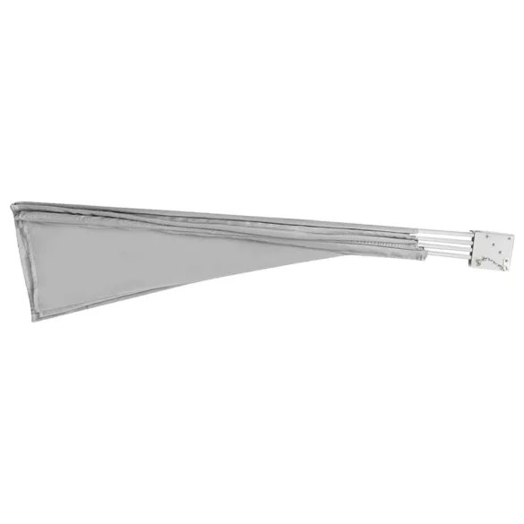 Fan-shaped balcony shade, 140 cm, available in 2 colors - gray