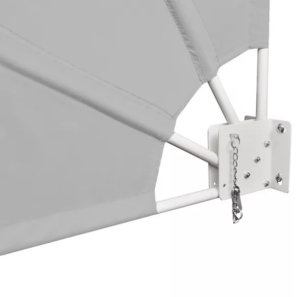 Fan-shaped balcony shade, 140 cm, available in 2 colors - gray