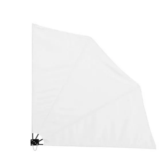 Fan-shaped balcony shade, 140 cm, in 2 colors - white