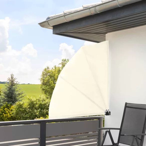 Fan-shaped balcony shade, 140 cm, in 2 colors - white