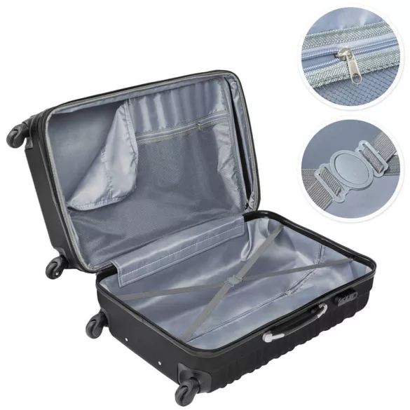 4-piece hard-shell suitcase set, 4 colors - black