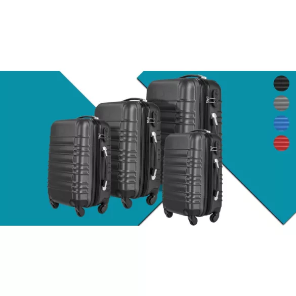 4-piece hard-shell suitcase set, 4 colors - black