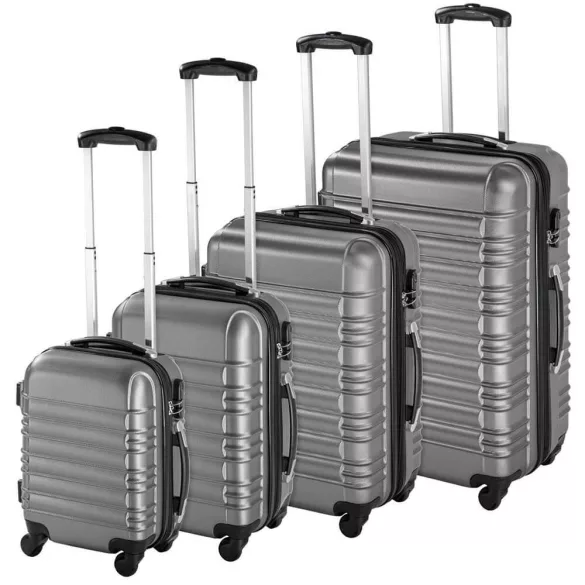 4-piece hard-shell suitcase set, 4 colors - gray