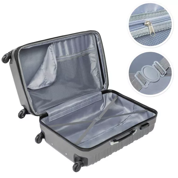4-piece hard-shell suitcase set, 4 colors - gray