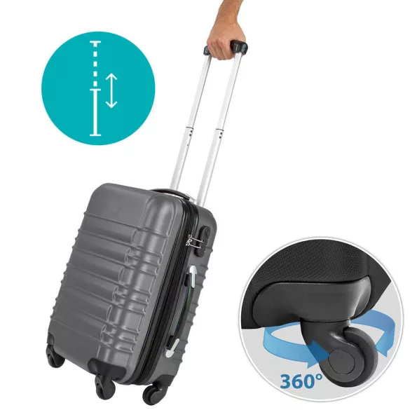 4-piece hard-shell suitcase set, 4 colors - gray