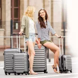 4-piece hard-shell suitcase set, 4 colors - gray