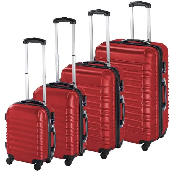 4-piece hard-shell suitcase set, 4 colors - red