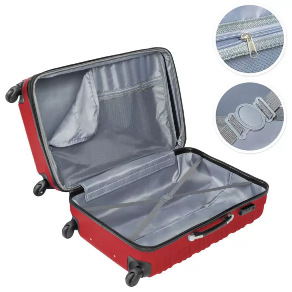 4-piece hard-shell suitcase set, 4 colors - red