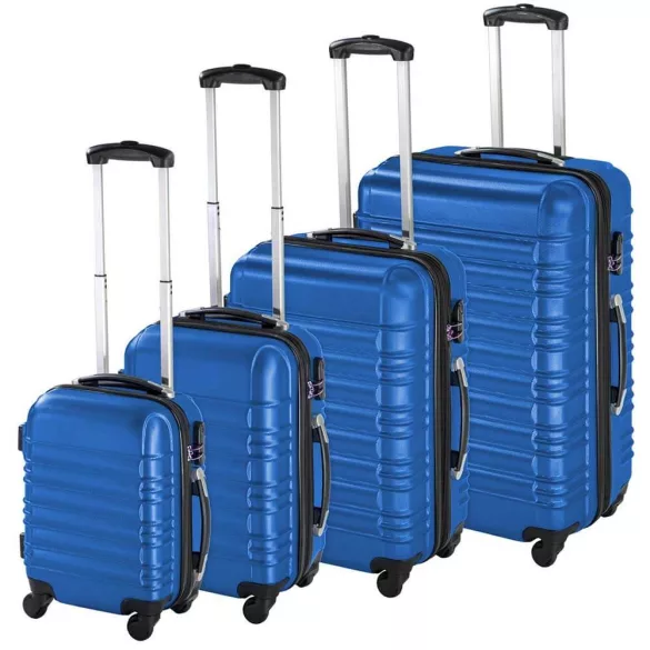 4-piece hard-shell suitcase set, 4 colors - blue