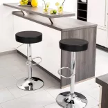 2 pcs Classic Bar Stool in Chooseable Color - Black