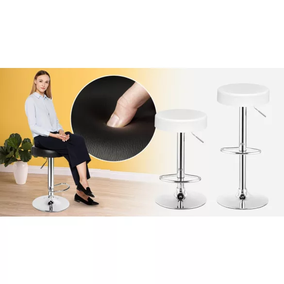2 pcs Classic Bar Stool in Chooseable Color - Black