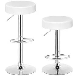 2 pcs Classic bar stool in selectable color - white