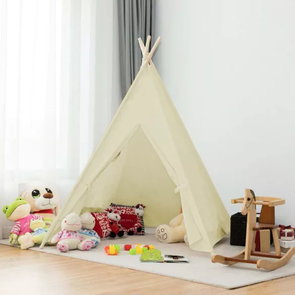 Indian Tent for Kids, 3 Colors - Off-White