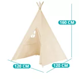Indian Tent for Kids, 3 Colors - Off-White