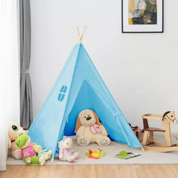Indian Tent for Kids, 3 Colors - Blue
