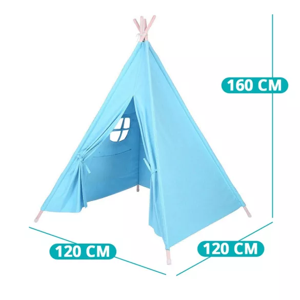 Indian Tent for Kids, 3 Colors - Blue