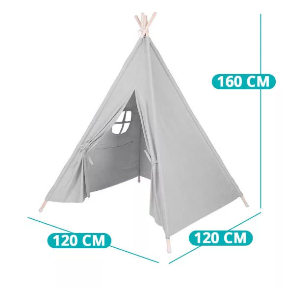 Indian Tent for Kids, Gray