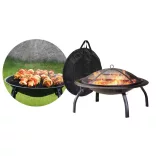 Fire Pit and Grill with Gift Carrying Bag