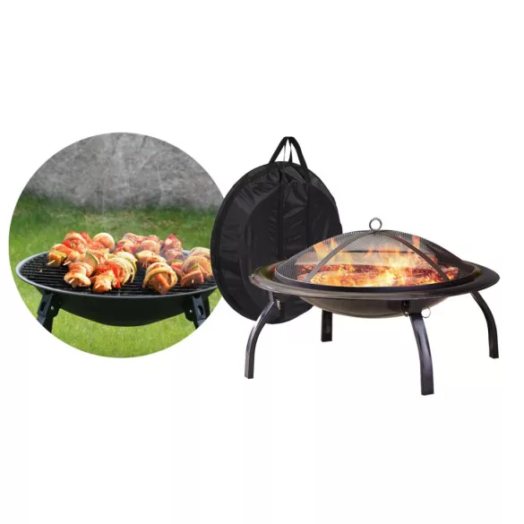 Fire Pit and Grill with Gift Carrying Bag