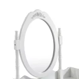 Dressing table with mirror and chair, Rome in multiple colors - white