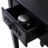 Dressing table with mirror and chair, Rome in multiple colors - black