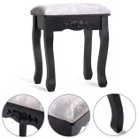 Dressing table with mirror and chair, Rome in multiple colors - black