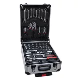 187-piece tool set in a rolling suitcase