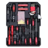 187-piece tool set in a rolling suitcase