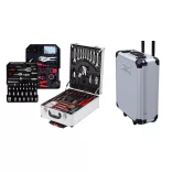 187-piece tool set in a rolling suitcase