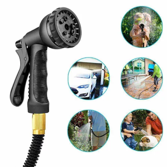 Pressure-Expandable Garden Hose 3 Sizes - 15 Meters