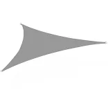 Square Sun Shade Sail, 3.6 meters, multiple types - triangular, polyester, gray