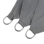 Square Sun Shade Sail, 3.6 meters, multiple types - triangular, polyester, gray
