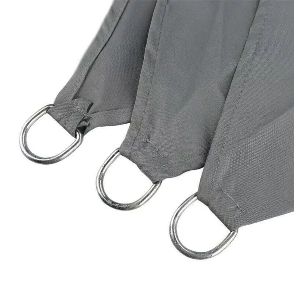 Square Sun Shade Sail, 3.6 meters, multiple types - triangular, polyester, gray